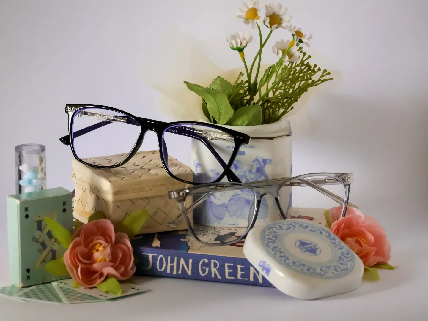 Classic Rectangular Plastic Acetate Glasses. The standard for professional spectacles at Neth Lanka Opticals.