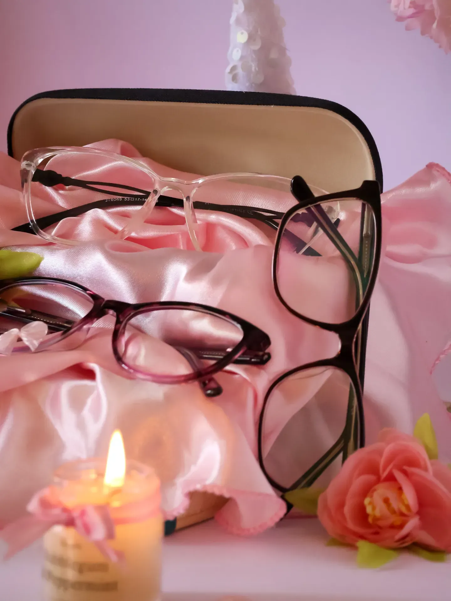 Front view of Plastic Acetate Cat-eye Shaped specs by Neth Lanka Opticals, premium opticians in Sri Lanka.