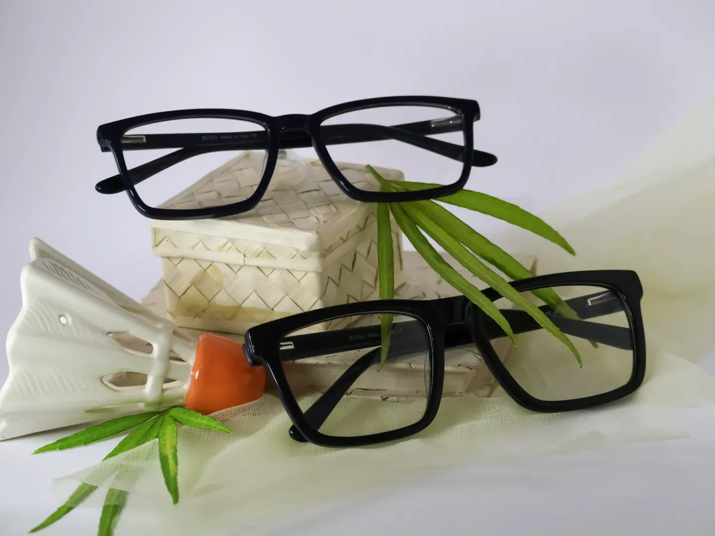 Premium Classic Rectangular Plastic Acetate Specs. High-quality vision care at Neth Lanka Opticals.