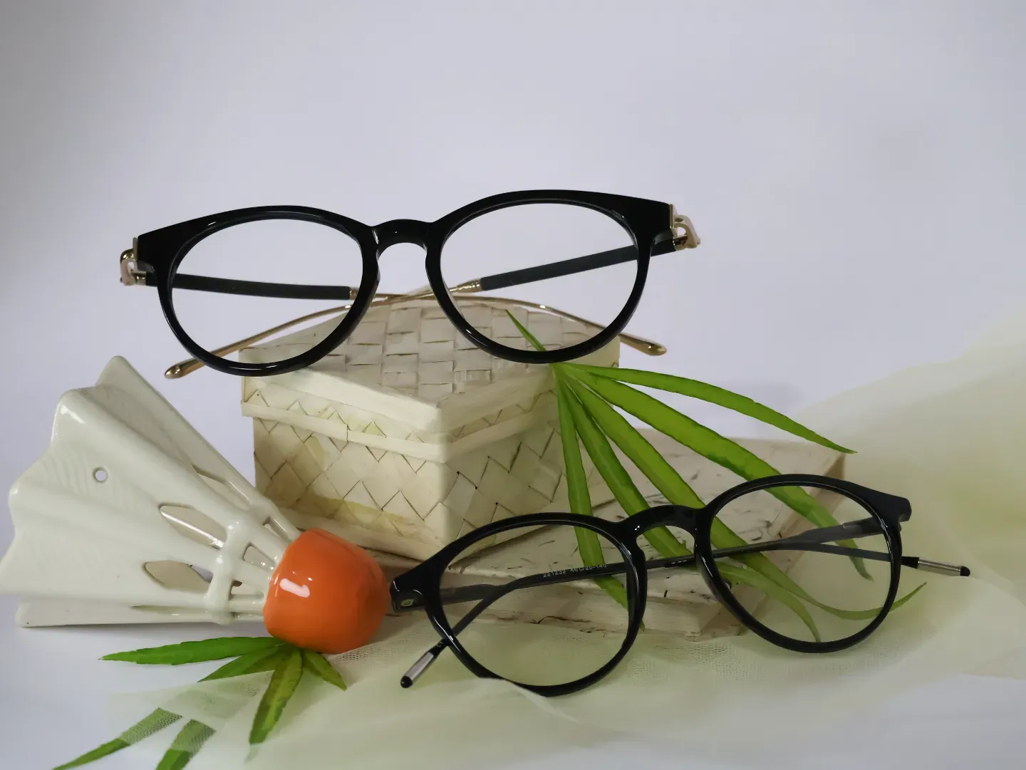 Vintage-inspired Round Shaped Plastic Acetate Glasses from Neth Lanka Opticals.
