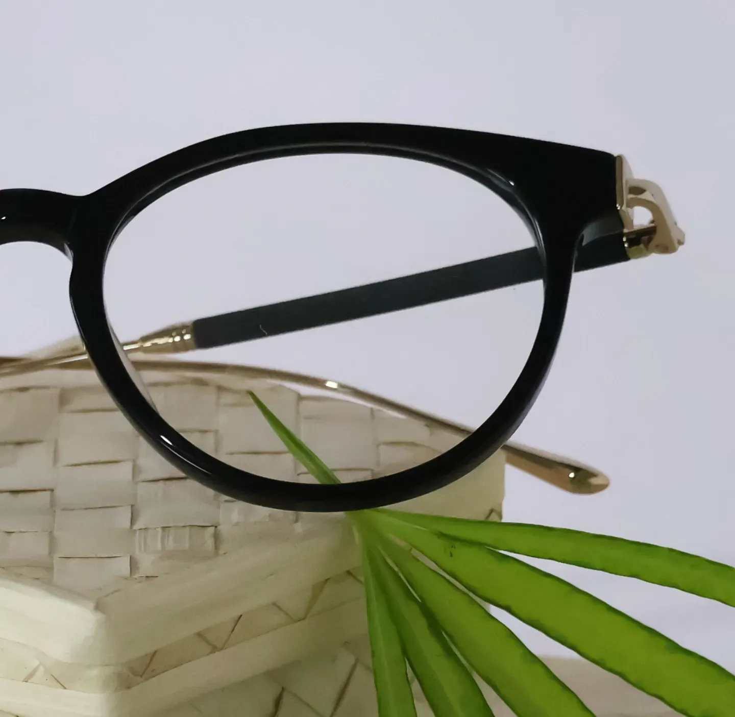 Profile view of thick round spectacles. Ideal for high prescription lenses and everyday specs in Sri Lanka.