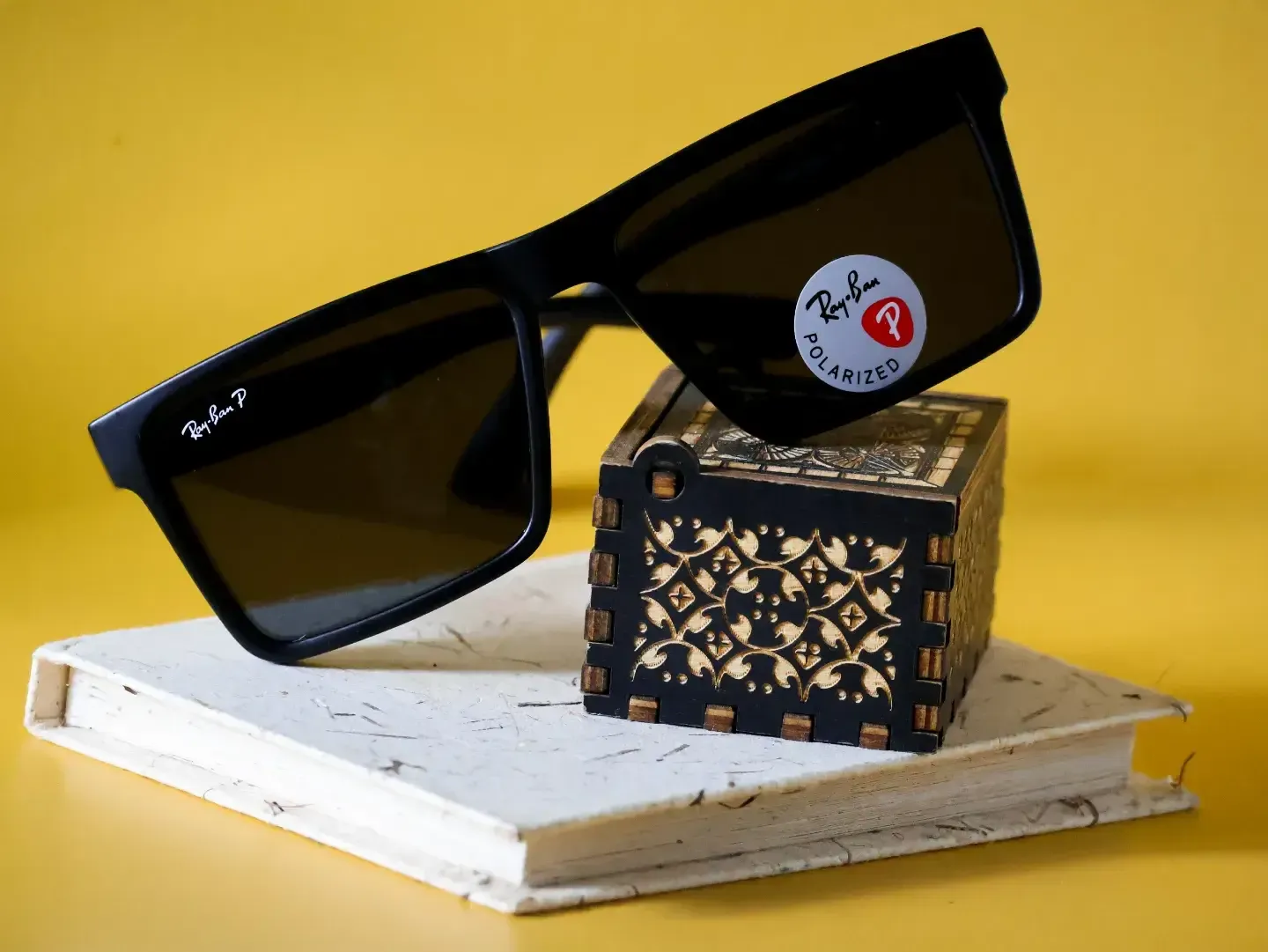 The Maverick Oversized Black Rectangular Sunglasses. Maximum sun coverage specs at Neth Lanka Opticals.