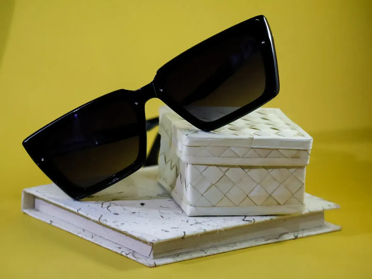 Raven Sharp Geometric Black Sunglasses. Cutting-edge sun protection specs from Neth Lanka Opticals.